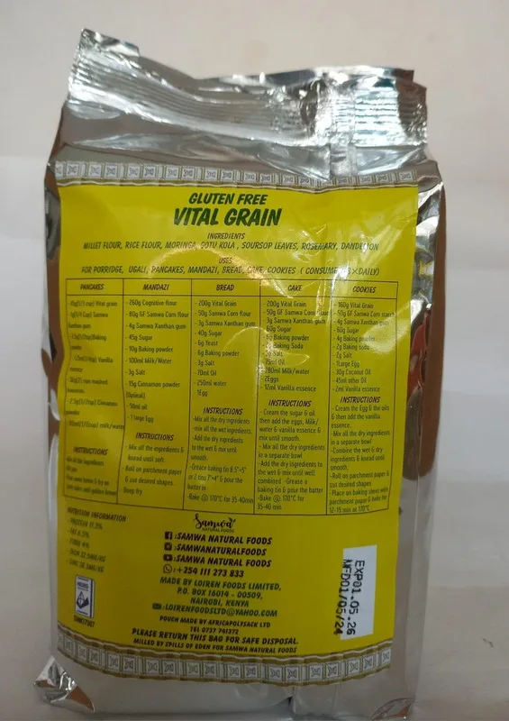 Gluten Free Vital Grain Flour 1kg thumbnail 2